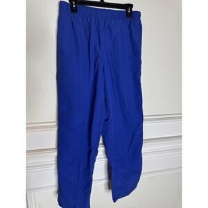 Vintage Lands End Pants Womens 12 Blue Straight Leg USA Windbreaker Pocket